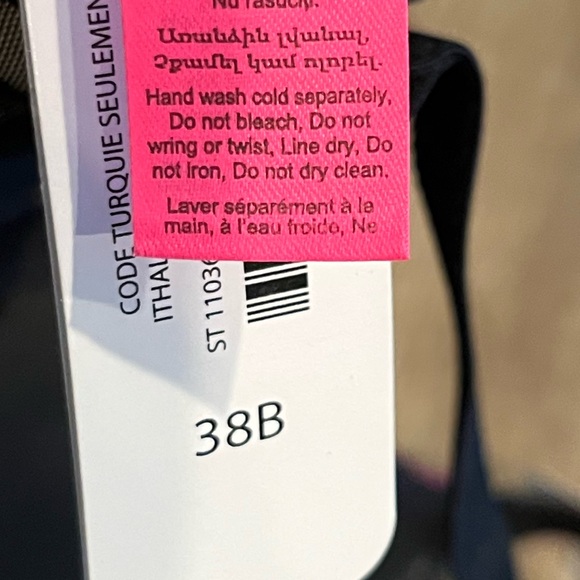 La SENZA Full Coverage Black and Pink Lace Bra - Picture 9 of 9